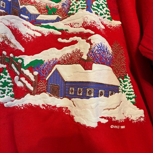 Vintage 90’s Ugly Christmas Winner Glitter Puffy Front & Sleeves** - Picture 6 of 15